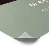 Sage Ohベビー写真ベビーシャワー歓迎サイン ポスター (角)