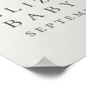 Sage Oh Babies Minimalist Baby Shower Welcome Sign ポスター (角)