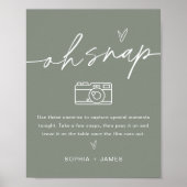 SAGE Oh Snap使い捨てカメラ結婚のサイン ポスター (正面)