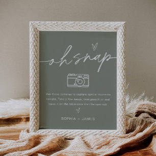 SAGE Oh Snap使い捨てカメラ結婚のサイン ポスター