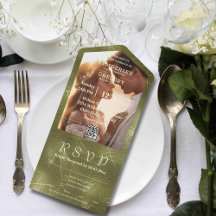 Sage Olive Greenきらめくライン写真QRコード