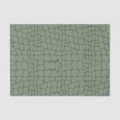 Sage Olive Green Alligator Skin Texture Decoupage 薄葉紙 (正面)