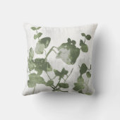 Sage Olive Green Botanical Brunches and Leaves クッション (裏面)