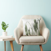 Sage Olive Green Botanical Greenery Leaves クッション (椅子)