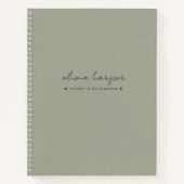 Sage Olive Green Letters to Daughter Journal ノートブック (正面)