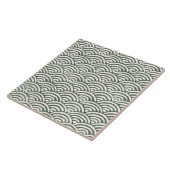 Sage Olive Green Painterly 幾何学アート 06 タイル (側面)