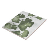 Sage Olive Green Painterly Botanical Art 04 タイル (側面)
