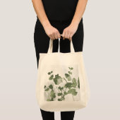 Sage Olive Green Painterly Botanical Minimalist トートバッグ (正面(商品))