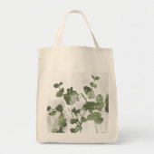 Sage Olive Green Painterly Botanical Minimalist トートバッグ (正面)