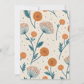 Sage Orange Botanical Baby Shower 招待状 (裏面)