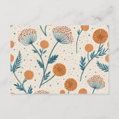 Sage Orange Botanical Diapper Raffle エンクロージャーカード (裏面)