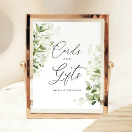 Sage Organic Greenery Cards & Gifts Wedding Table 台座サイン