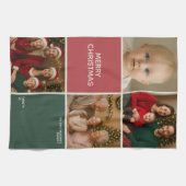 Sage Pastel Photos collage Christmas new year キッチンタオル (横)