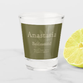 Sage Personalized Bridesmaid Shot Glass ショットグラス