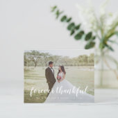 Sage Photo Hand数々のレタリングありがとうござ結婚う ポストカード (スタンド正面)