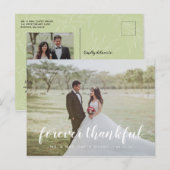 Sage Photo Hand数々のレタリングありがとうござ結婚う ポストカード (正面/裏面)