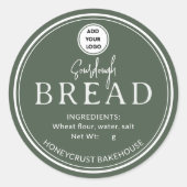 Sage Pine Bakery サワードウブレッドロゴステッカー ラウンドシール (正面)