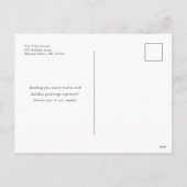 Sage Poinsettiaモダンホリディフォトポストカード シーズンポストカード (裏面)