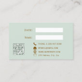 Sage QR business customer client appointment card 割引カード (裏面)