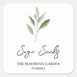 Sage Seedsラベル スクエアシール