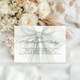 Sage Sheer Bow Books for Baby Insert エンクロージャーカード