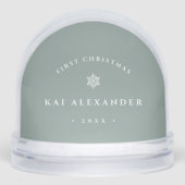 Sage | Simple Classic Baby's First Christmas Photo (正面)