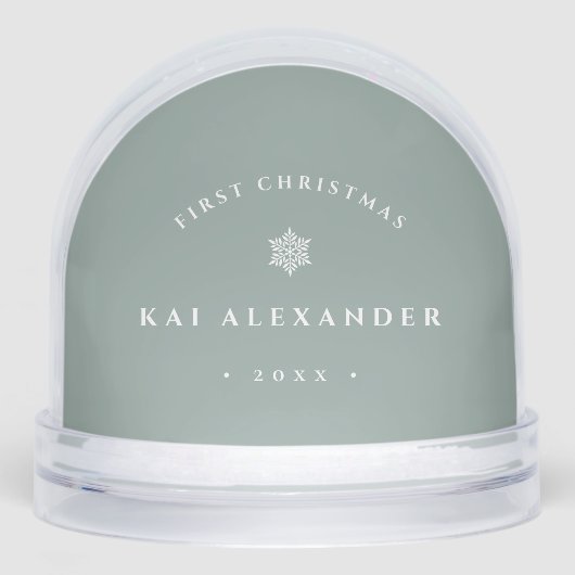 Sage | Simple Classic Baby's First Christmas Photo (正面)