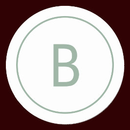 Sage Simple Elegant Monogram Christmas Envelope ラウンドシール