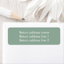 Sage Simple Modern Christmas Return Address ラベル