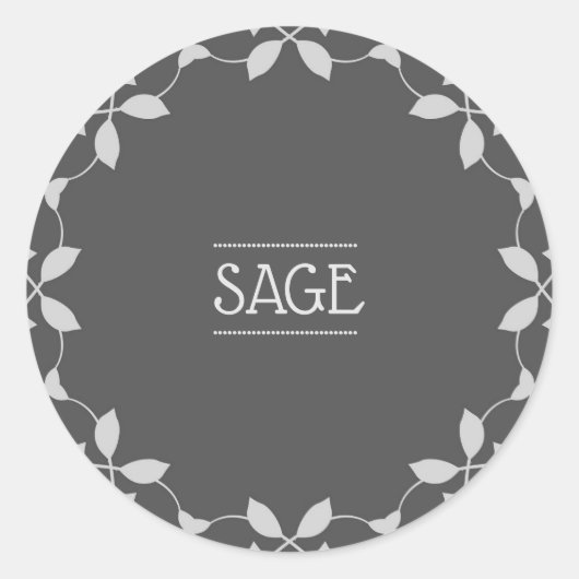 Sage Spice Jarステッカーラベル ラウンドシール (正面)