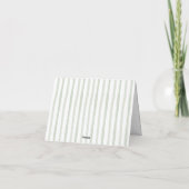 Sage Stripe Little Lamb Bow ベビーシャワー  サンキューカード (裏面)