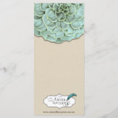 Sage Succulentのメ結婚ニュー メニュー (裏面)