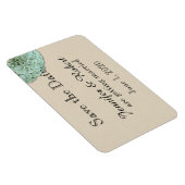 Sage Succulent Wedding Save the Date マグネット (右側)