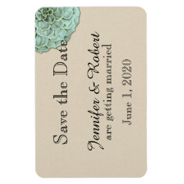 Sage Succulent Wedding Save the Date マグネット
