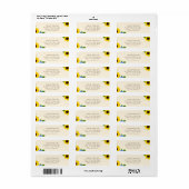 Sage Sunflower Themed Return Stickers ラベル (フルシート)