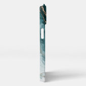 Sage Teal & Gold Marble Phone Case iPhoneケース (右側面)