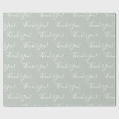 Sage Thank モダン You Pastelスクリプト ラッピングペーパー (フラット)