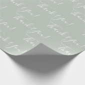 Sage Thank モダン You Pastelスクリプト ラッピングペーパー (角)