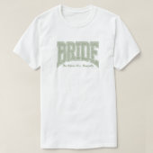 Sage Tiny Floral BRIDE 婚約  Tシャツ (デザイン正面)