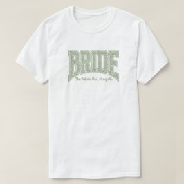 Sage Tiny Floral BRIDE 婚約  Tシャツ