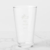 Sage Toile de Jouy Wedding Glass Cup with Cherub  タンブラーグラス (裏面)
