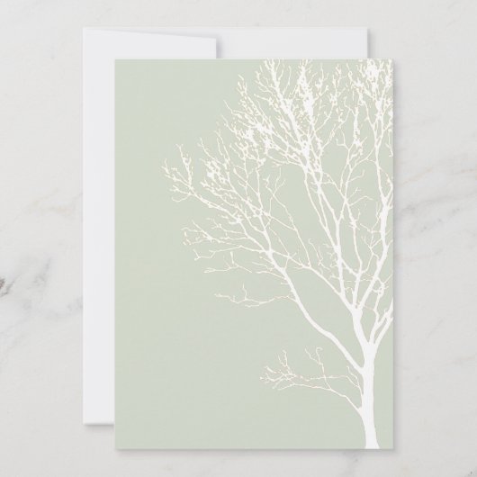 Sage Tree Parents Names Custom Eweding招待状 招待状 (裏面)