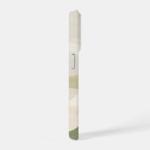 Sage Valley Abstract Landscape – Soft Boho Green  iPhoneケース (右側面)