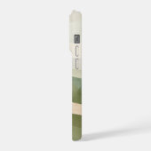 Sage Valley Abstract Landscape – Soft Boho Green  iPhoneケース (左側面)