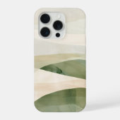 Sage Valley Abstract Landscape – Soft Boho Green  iPhoneケース (裏面)