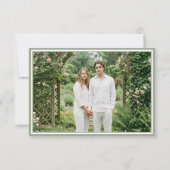 Sage Vintage Botanical Trellis Arch 写真 ウェディング セーブザデート (裏面)