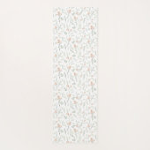 Sage Watercolor Wildflower Floral ヨガマット (裏面)