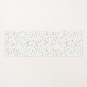 Sage Watercolor Wildflower Floral ヨガマット (正面(横))
