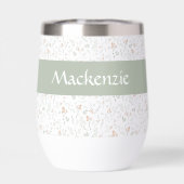 Sage Watercolor Wildflower Floral Custom Name (背面)