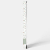 Sage Watercolor Wildflower Floral Custom Name Samsung Galaxyケース (左側面)